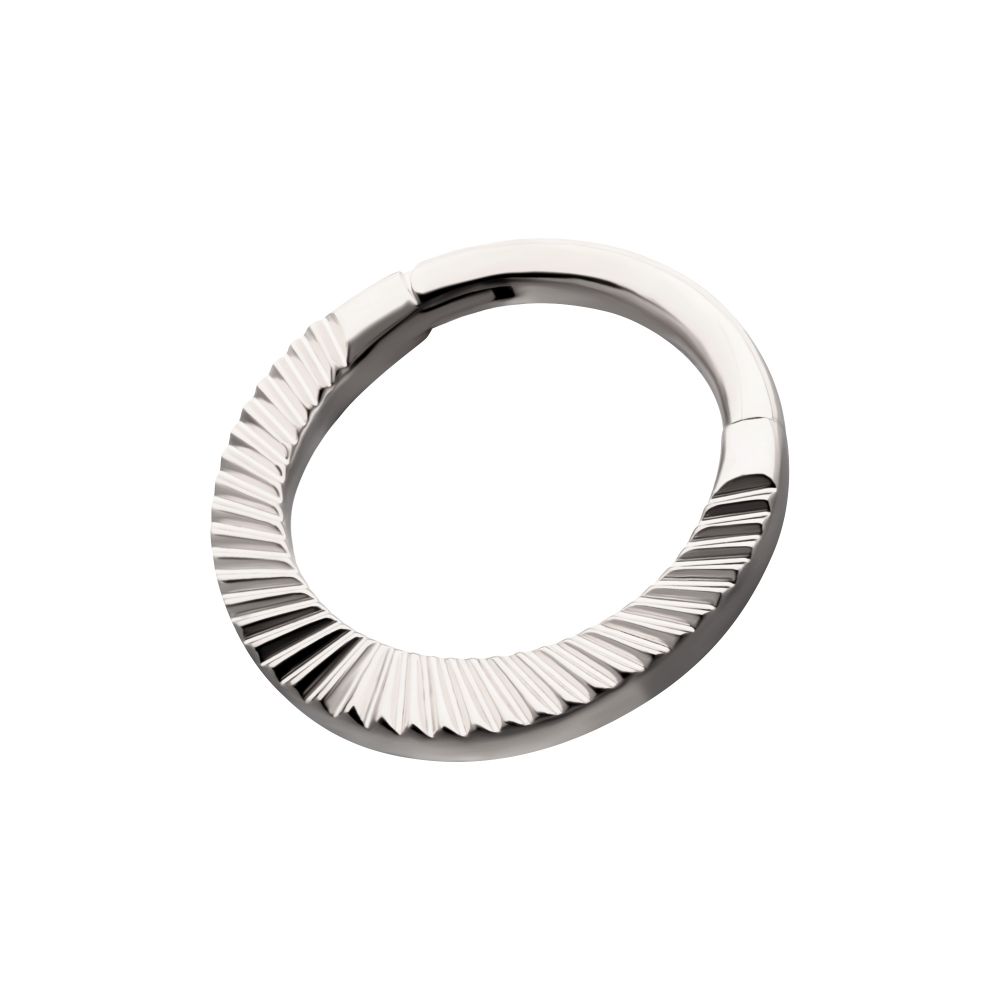 Titanium Radiant Hoop Front Facing Hinged Segment Clicker