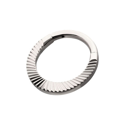 Titanium Radiant Hoop Front Facing Hinged Segment Clicker
