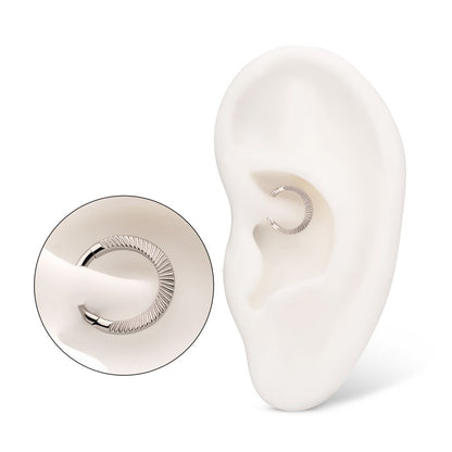 Titanium Radiant Hoop Front Facing Hinged Segment Clicker