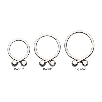 Titanium Twister Ball Hinged Segment Hoop Clicker