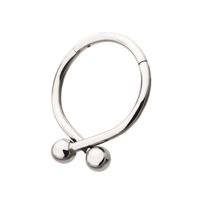 Titanium Twister Ball Hinged Segment Hoop Clicker