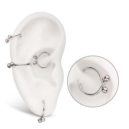 Titanium Twister Ball Hinged Segment Hoop Clicker