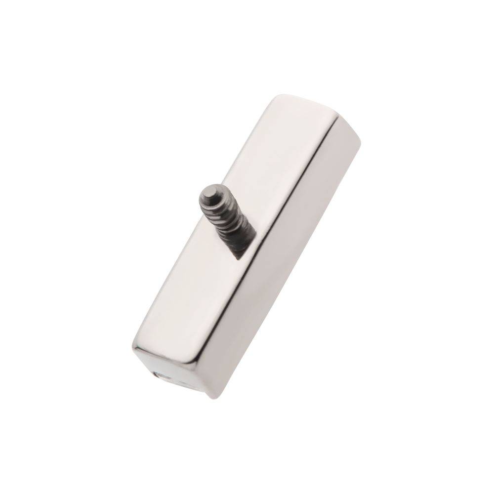 Titanium Internally Threaded with CNC Set Clear CZ 5-Cluster Bar Top