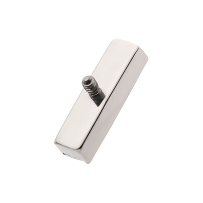 Titanium Internally Threaded with CNC Set Clear CZ 5-Cluster Bar Top