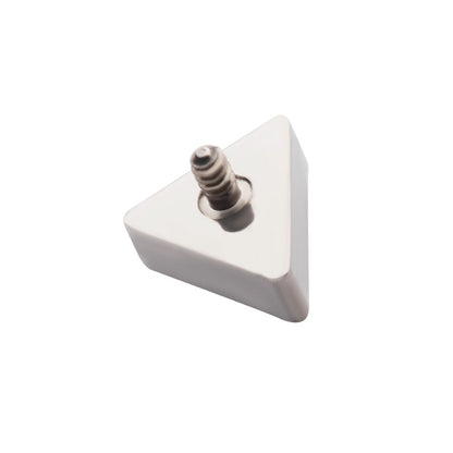 Titanium Internally Threaded with Bezel Set CZ Triangular Shape Top
