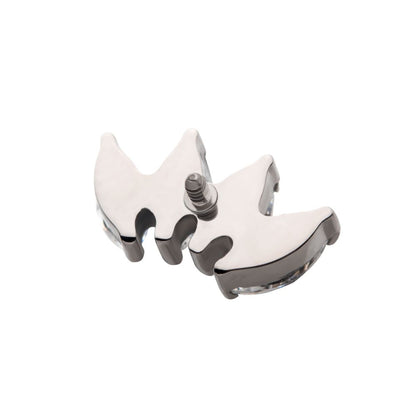 Titanium Internally Threaded with Prong Set Marquise CZ 4-Cluster Top