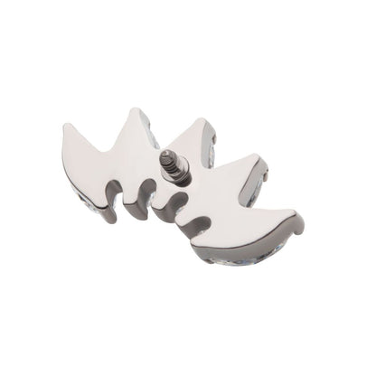 Titanium Internally Threaded with Prong Set Marquise CZ 5-Cluster Top