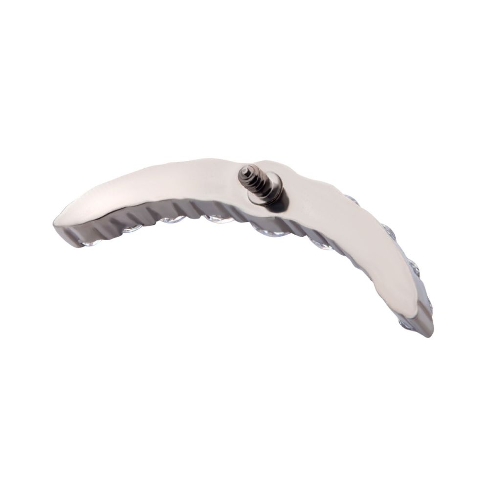 Titanium Internally Threaded Prong Set Round CZ/Opal 9-Cluster Top