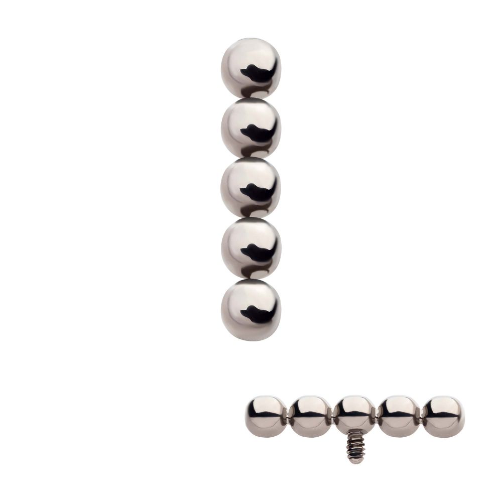 Titanium Internally Threaded 5-Bead Cluster Top