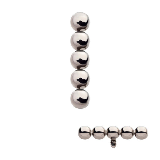 Titanium Internally Threaded 5-Bead Cluster Top