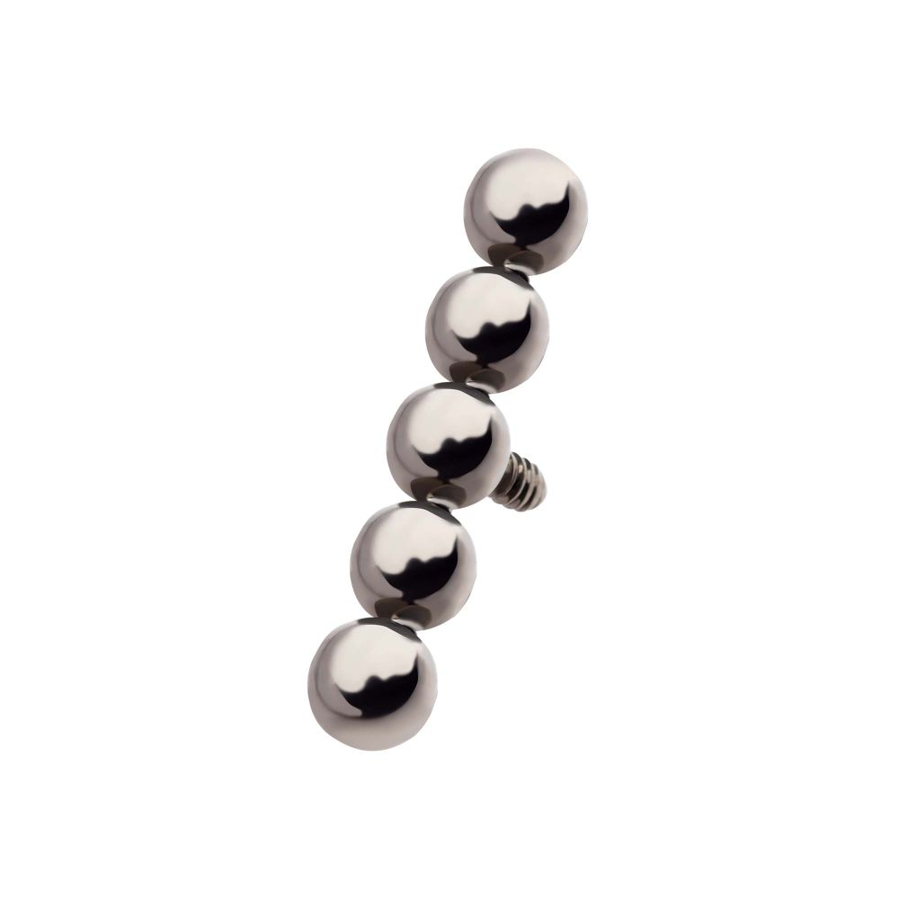 Titanium Internally Threaded 5-Bead Cluster Top