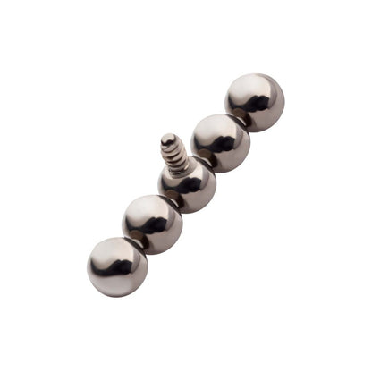 Titanium Internally Threaded 5-Bead Cluster Top
