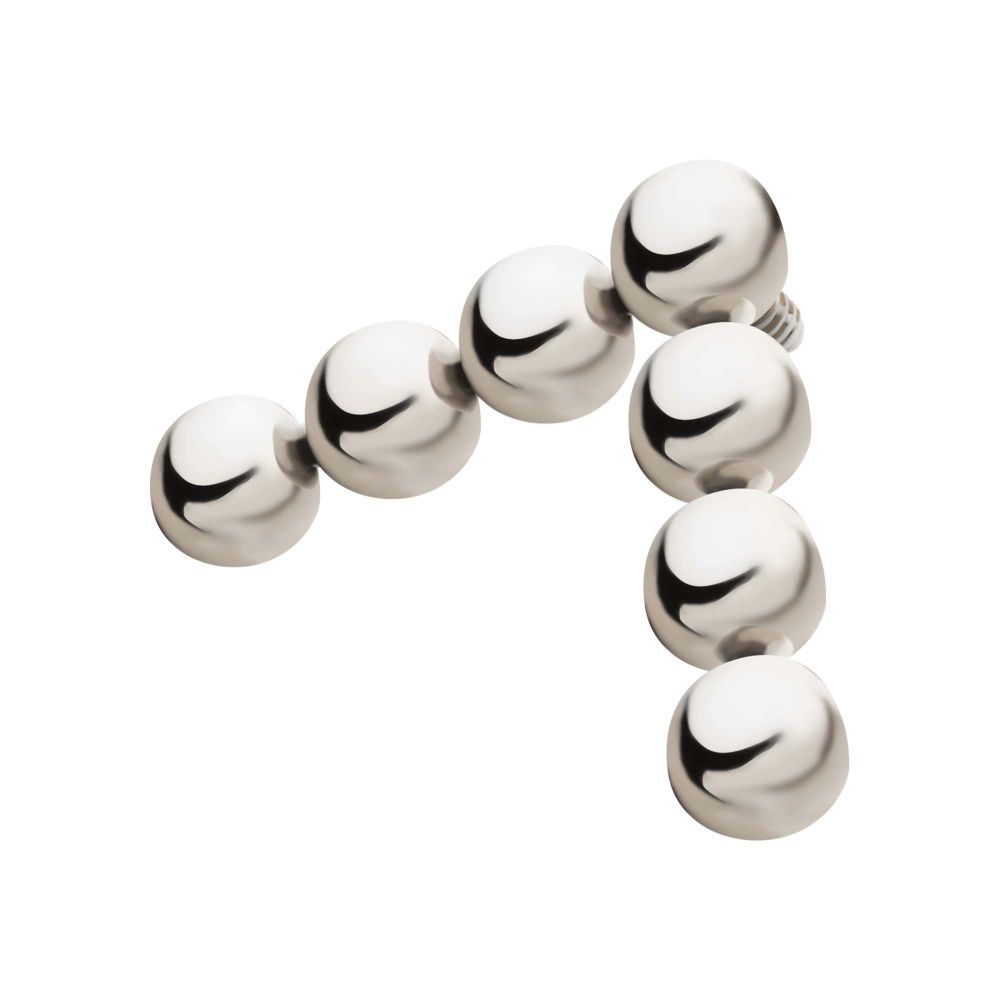 Titanium Internally Threaded 7-Bead Triangle Shape Top