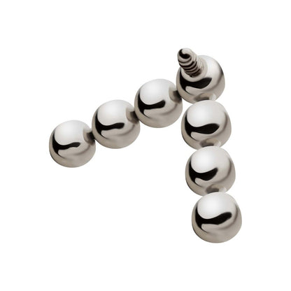 Titanium Internally Threaded 7-Bead Triangle Shape Top