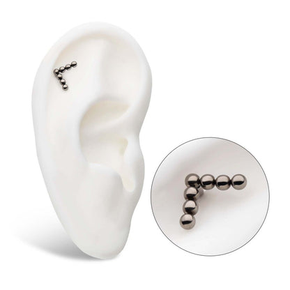 Titanium Internally Threaded 7-Bead Triangle Shape Top