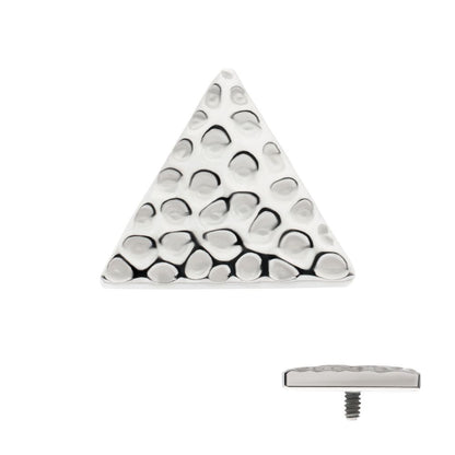 Titanium Internally Threaded Hammered Triangle Top