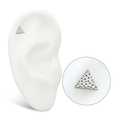 Titanium Internally Threaded Hammered Triangle Top