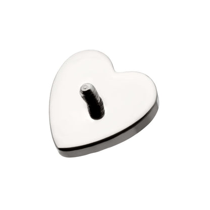 Titanium Internally Threaded Hammered Heart Top