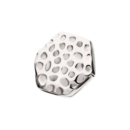 Titanium Internally Threaded Hammered Hexagon Top