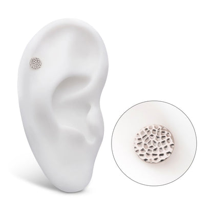 Titanium Internally Threaded Hammered Disk Top