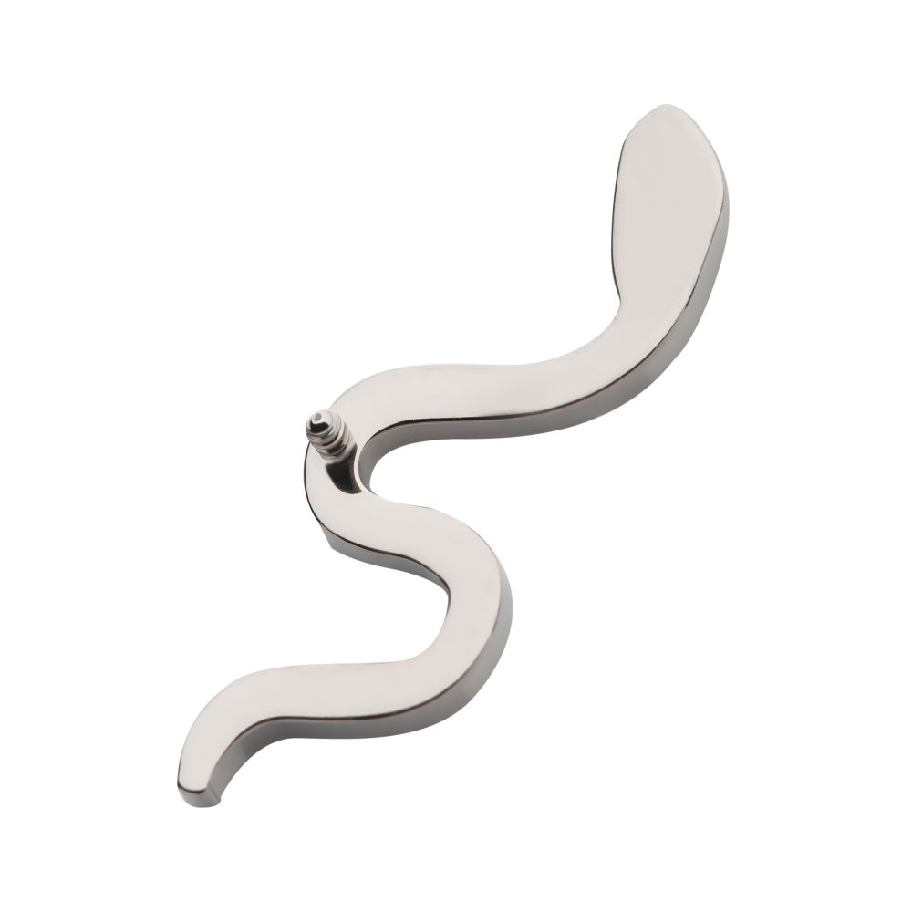 Titanium Internally Threaded with Pave Set CZ Snake Top