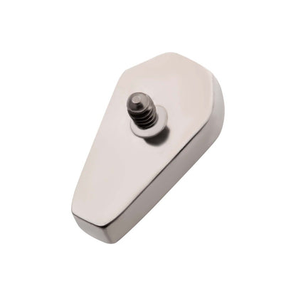 Titanium Internally Threaded Coffin with Engraved Pentagram Top