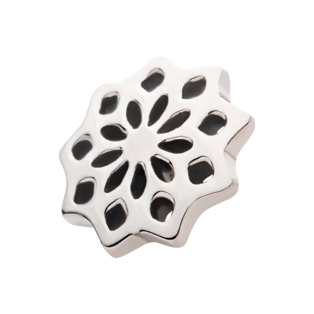 Titanium Internally Threaded Mandala Flower Top