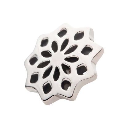 Titanium Internally Threaded Mandala Flower Top