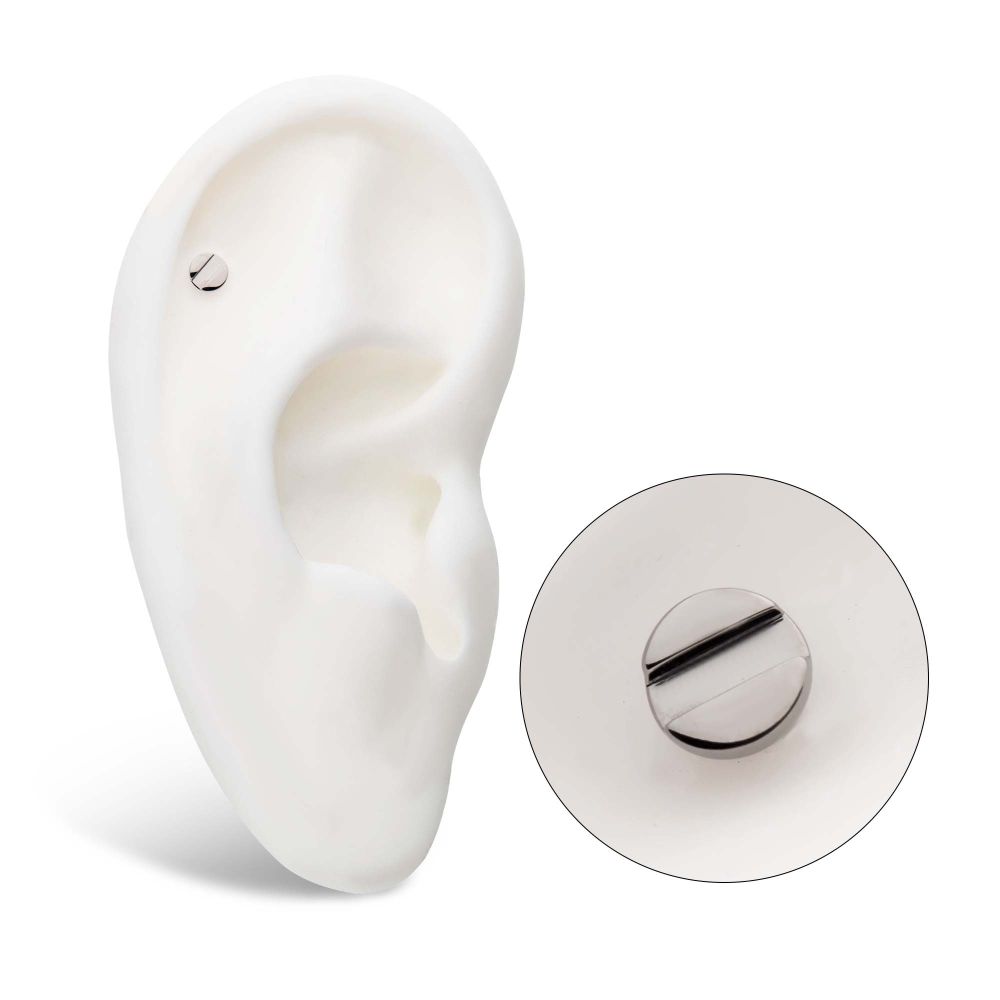 Titanium Internally Threaded Slotted Screw Top