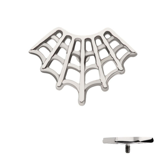 Titanium Internally Threaded Fan Shape Spiderweb Top