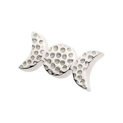 Titanium Internally Threaded Hammered Triple Moon Phase Top