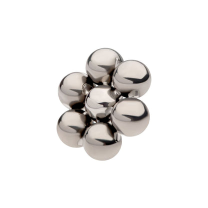 Titanium Internally Threaded 7 Beads Hexagon Shape Top