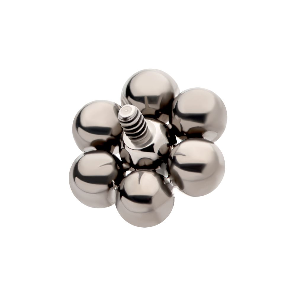 Titanium Internally Threaded 7 Beads Hexagon Shape Top