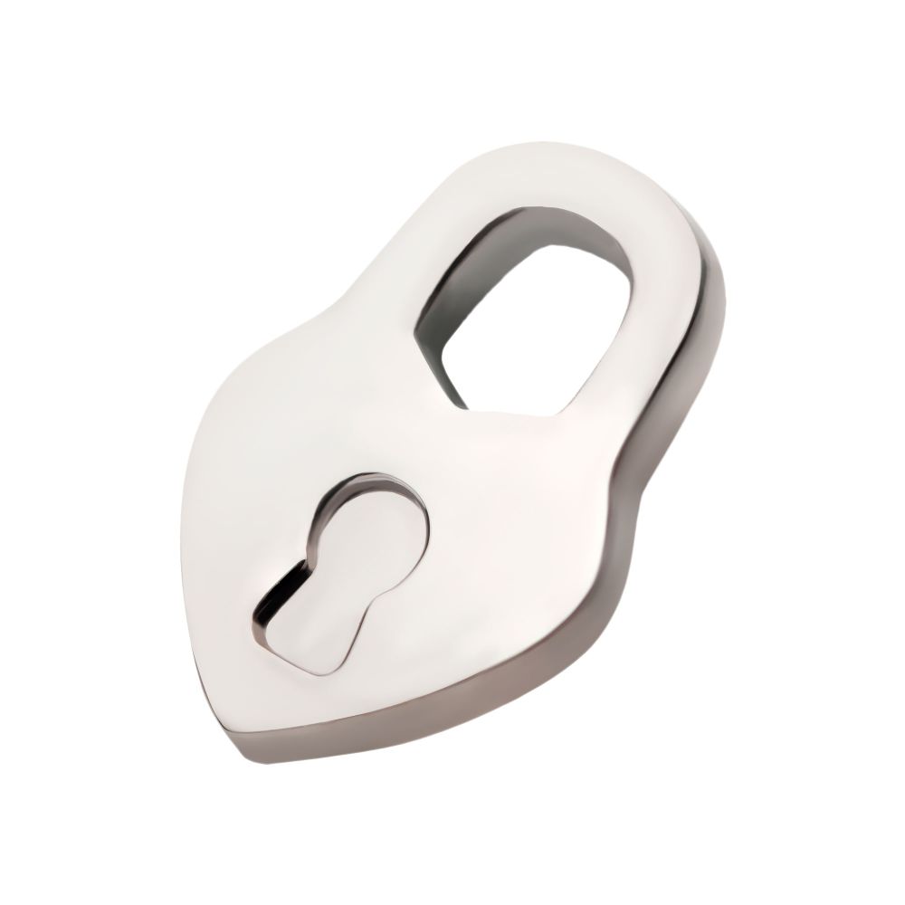 Titanium Internally Threaded Heart Lock Top