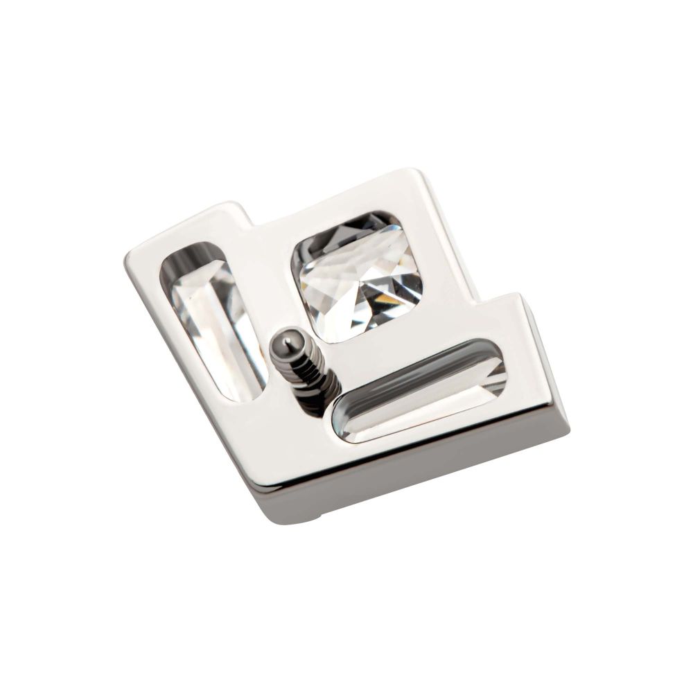 Titanium Internally Threaded Baguette & Princess Gem Fan Shape Top