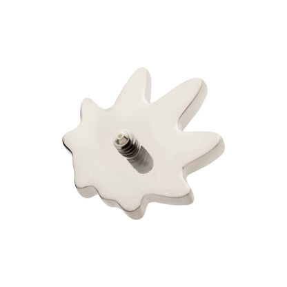 Titanium Internally Threaded Pot Leaf Top