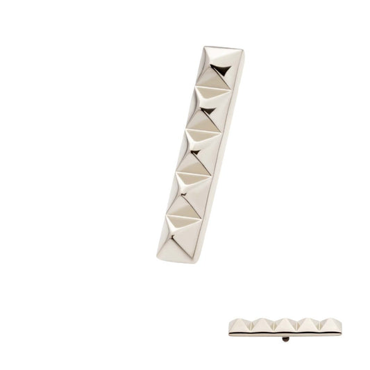 Titanium Internally Threaded 5 Pyramid Stud Top