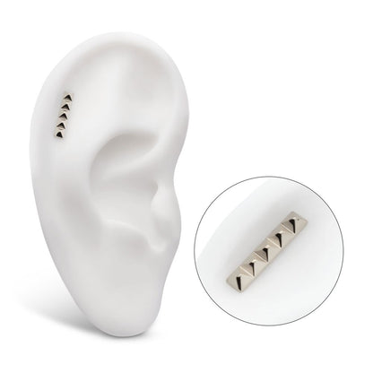 Titanium Internally Threaded 5 Pyramid Stud Top