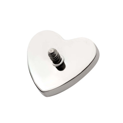 Titanium Internally Threaded Corrugated Heart Top