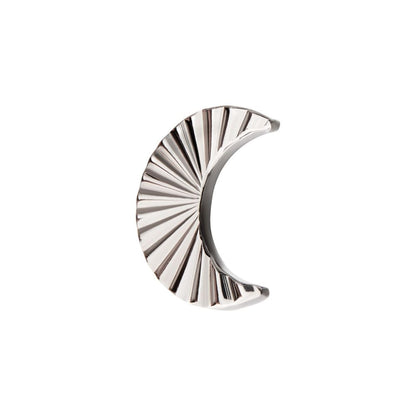 Titanium Internally Threaded Corrugated Crescent Moon Top