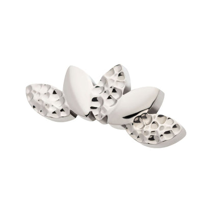 Titanium Internally Threaded Hammered Marquise Cluster Fan Shape Top