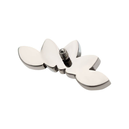 Titanium Internally Threaded Hammered Marquise Cluster Fan Shape Top