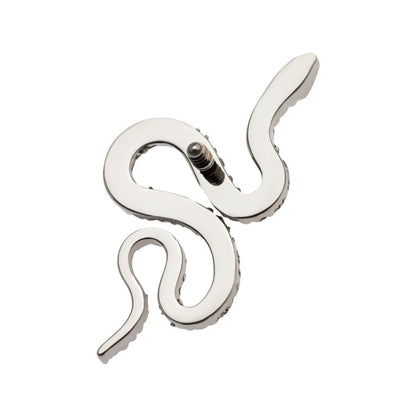 Titanium Internally Threaded Diamond Pattern Snake Top