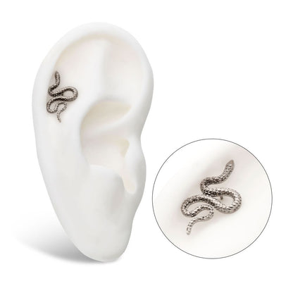 Titanium Internally Threaded Diamond Pattern Snake Top