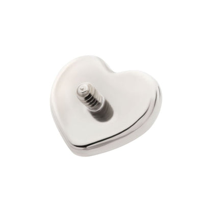 Titanium Internally Threaded Puffed Heart Top