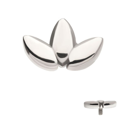 Titanium Internally Threaded Fan Shape Petals 3-Cluster Top