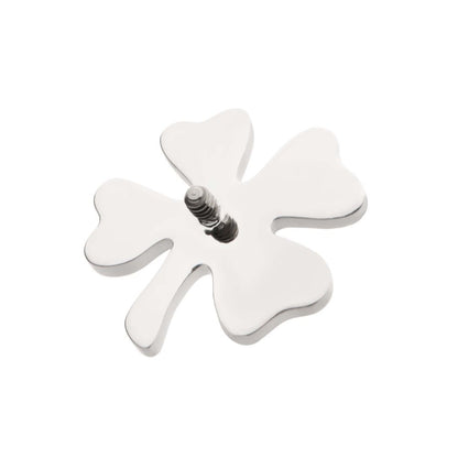 Titanium Internally Threaded 4-Leaf Clover Top