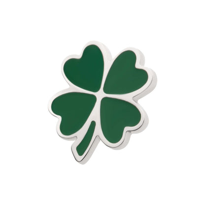 Titanium Internally Threaded Enamel 4-Leaf Clover Top