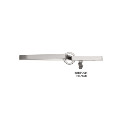 Titanium Internally Threaded Knife Top with Bottom Blade Dangle