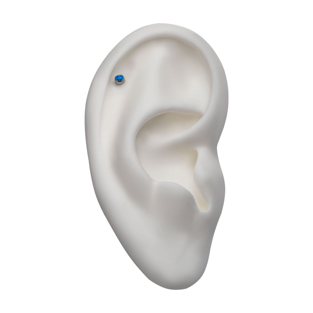 14g Titanium Internally Threaded with Bezel Set AAA CZ Top